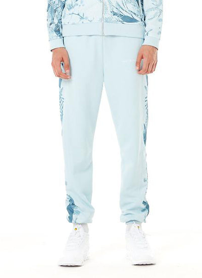 Pantalon Jogging Imprimé Feuillage TT Bleu